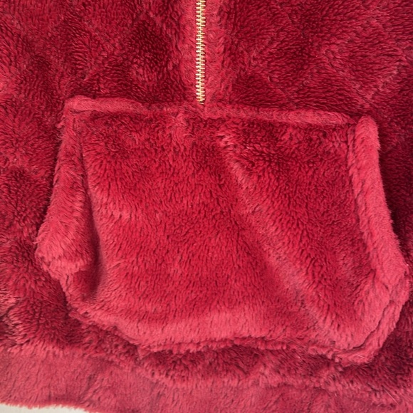 No Boundaries Furry Jacket Half Zip Kangaroo Pocket Fleece Coat Women’s Small - Picture 5 of 16